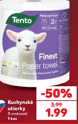 Tento Kitchen papierové utierky 3-vrstvové