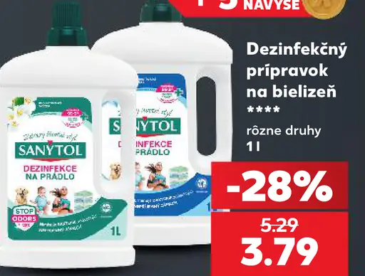 SANYTOL Dezinfekčný prípravok na bielizeň