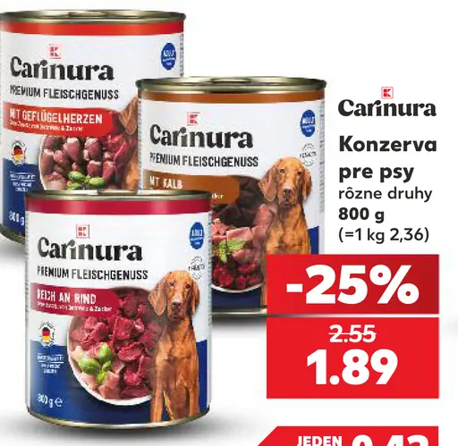 Carinura Konzerva pre psy