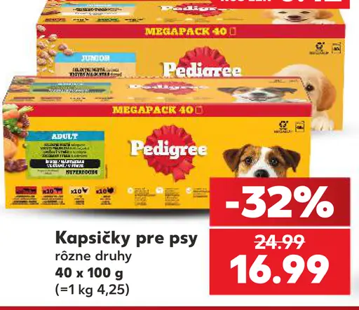 Pedigree kapsičky pre psy