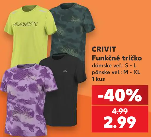 Crivit funkčné tričko