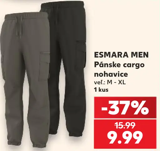 Esmara Men pánske cargo nohavice