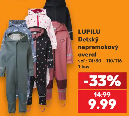 Lupilu detský nepremokavý overal