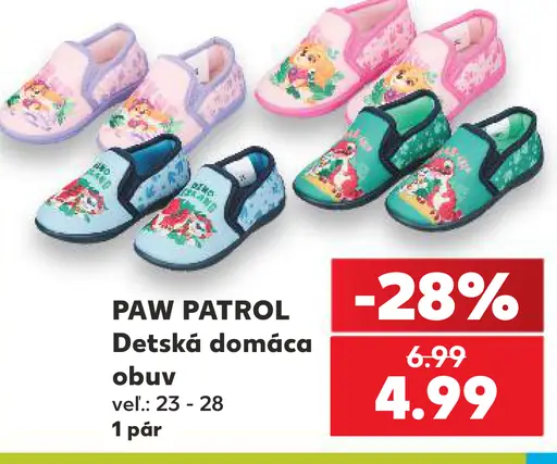 Paw Patrol detská domáca obuv