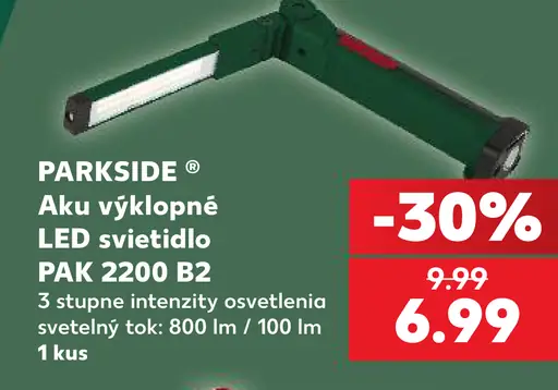Parkside aku výklopné LED svietidlo PAK 2200 B2
