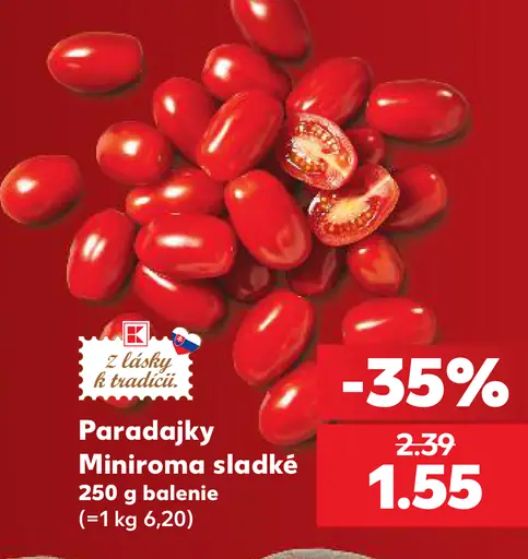 Paradajky Mini roma sladké
