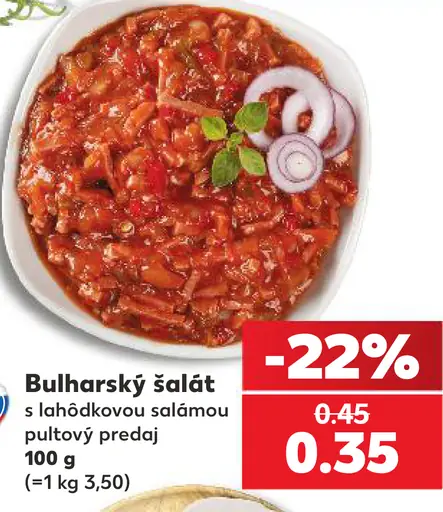 Bulharský šalát s lahôdkovou salámou