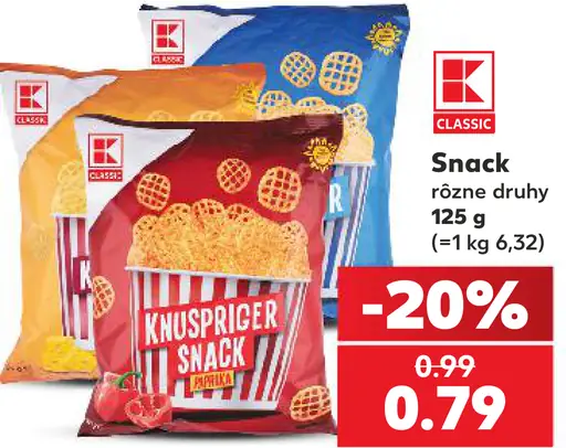 K-Classic Knuspriger Snack rôzne druhy