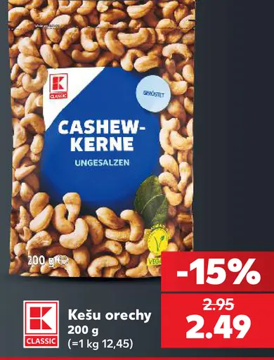 K-Classic Kešu orechy nesolené