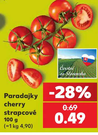 Paradajky cherry strapcové