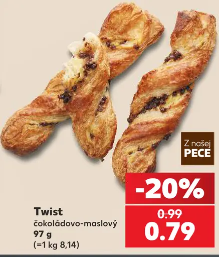 Twist čokoládovo-maslový