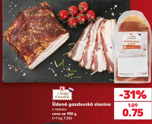Z lásky k tradícii údená gazdovská slanina s rascou