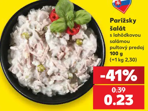 Parížsky šalát s lahôdkovou salámou