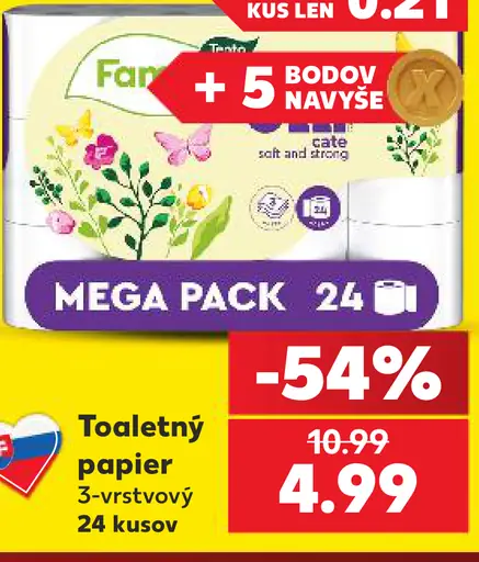 Toaletný papier 3-vrstvový