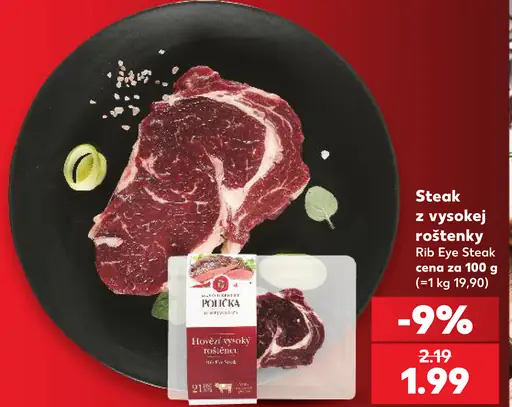 Steak z vysokej roštenky (Rib Eye Steak)