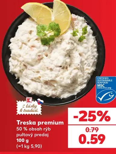 Treska premium 50 % obsah rýb