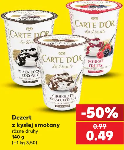 Carte d'Or dezert z kyslej smotany rôzne druhy