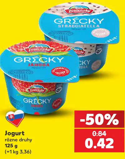 Zvolenský grécky jogurt – jahoda, stracciatella a ďalšie druhy