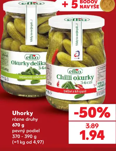 Efko uhorky – delikates, chilli