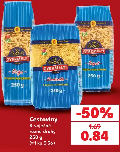 Gyermelyi cestoviny 8-vaječné rôzne druhy