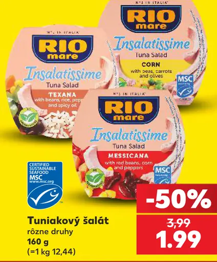 Rio Mare tuniakový šalát – Texana, Corn, Mexicana