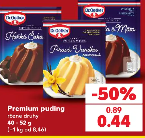 Dr. Oetker Premium puding rôzne druhy