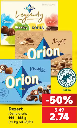 Orion dezert rôzne druhy