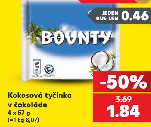 Bounty Kokosová tyčinka v čokoláde