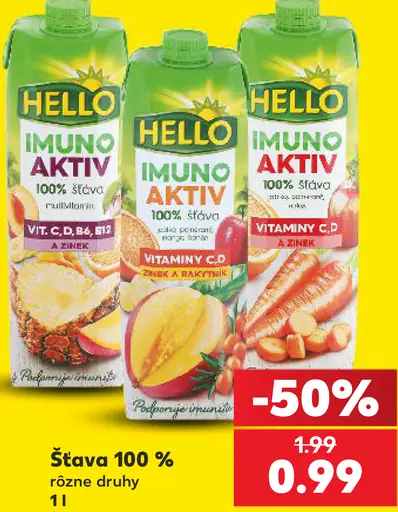 Hello Imuno Aktiv 100 % šťava