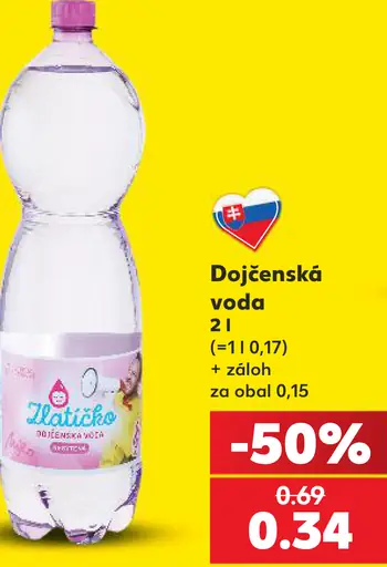 Zlatíčko dojčenská voda