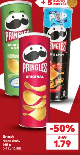Pringles Original, Sour Cream & Onion, Hot & Spicy