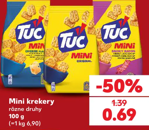 TUC Mini krekery rôzne druhy