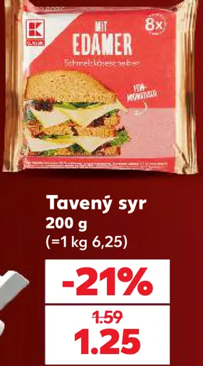 Tavený syr Edamer