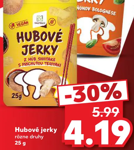 Hubové Jerky rôzne druhy