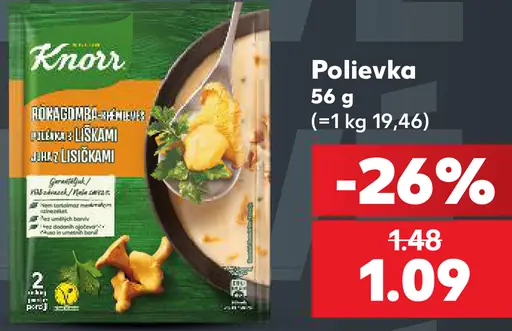 Knorr Rokambola hríbová polievka s liškami