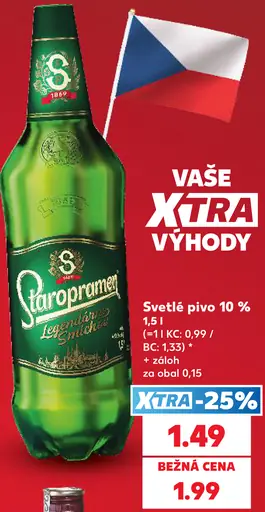 Staropramen Svetlé pivo 10 % plechovka