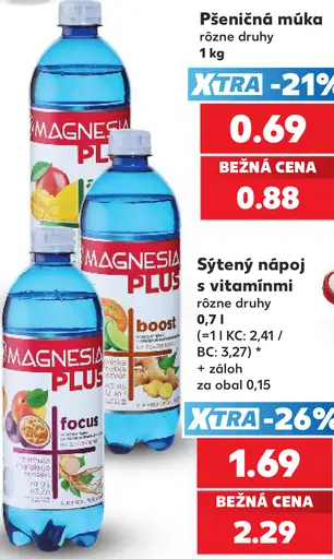 Magnesia Plus sýtený nápoj s vitamínmi, rôzne druhy