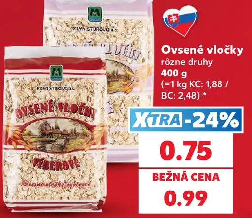 Ovsené vločky, rôzne druhy