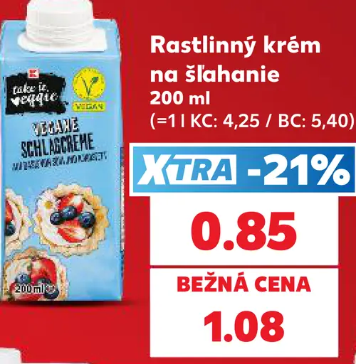 Take it veggie rastlinný krém na šľahanie