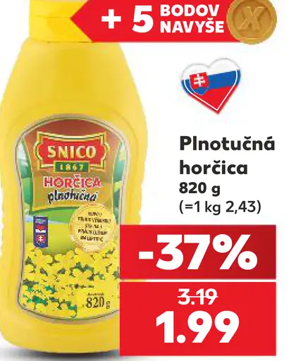 Snico Plnotučná horčica