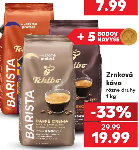 Tchibo Barista zrnková káva rôzne druhy