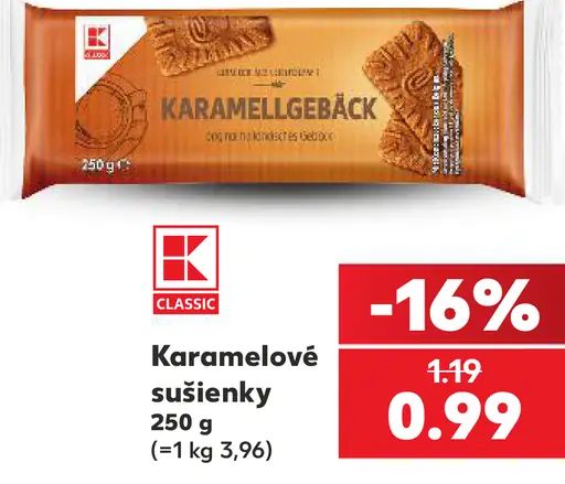 K-Classic karamelové sušienky