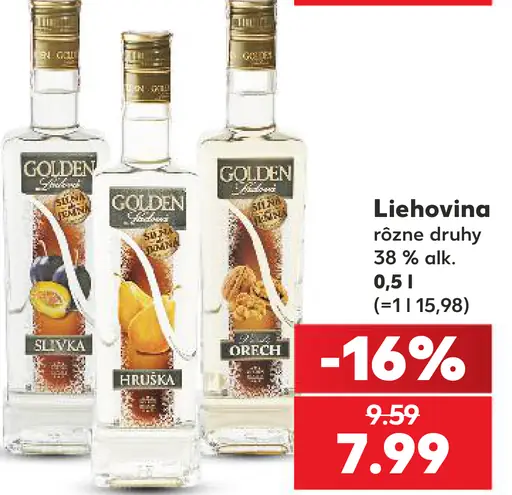 Golden liehovina – slivka, hruška, orech