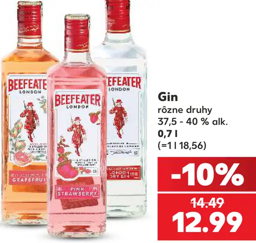 Beefeater Gin rôzne druhy