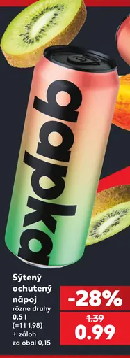 Qapka sýtený ochutený nápoj, broskyňa – kivi