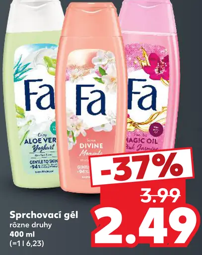 Sprchovací gél Fa, rôzne druhy