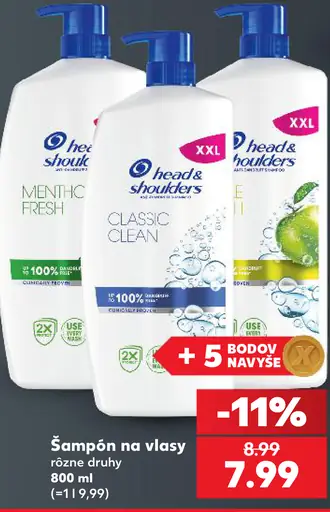 Šampón na vlasy Head & Shoulders, rôzne druhy