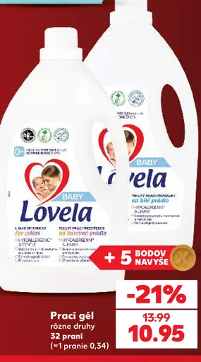 Prací gél Lovela Baby, rôzne druhy