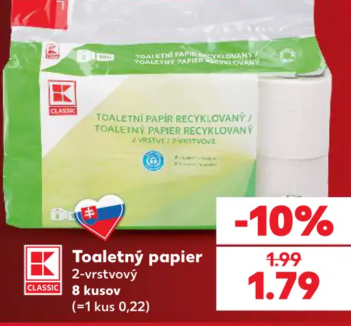 K-Classic Toaletný papier 2-vrstvový