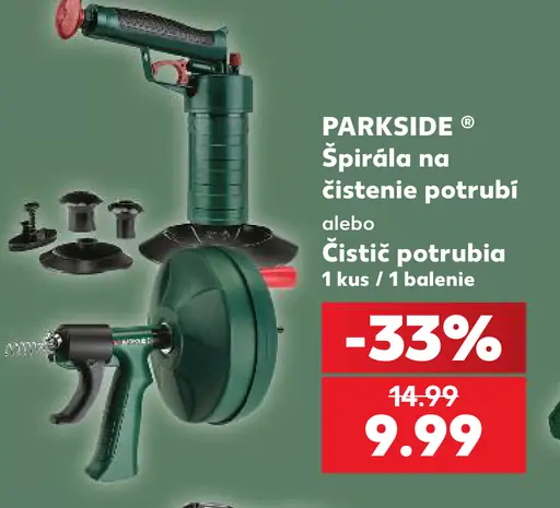 Parkside špirála na čistenie potrubí